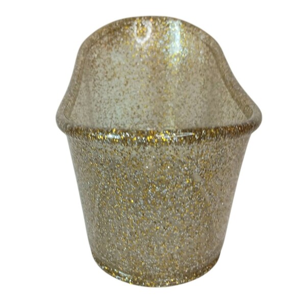 Bath And Body Works Glitter Bathtub Plastic Acrylic Gold And Silver 11 x 5 x 4 - Picture 2 of 12
